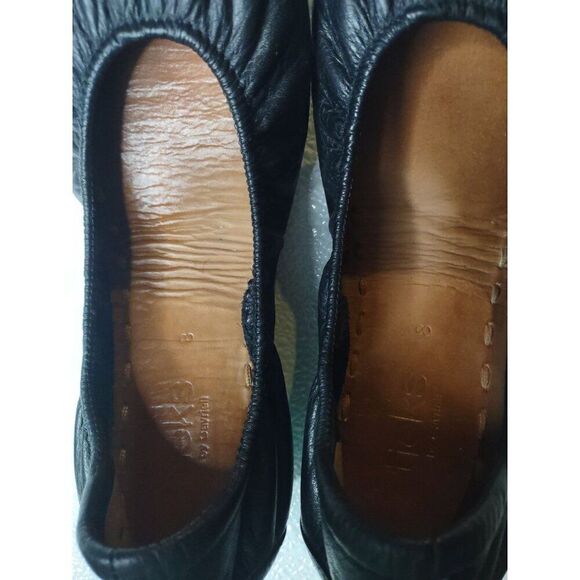 Tieks By Gavrieli Matte Black Leather Ballet Flats Size 8 - Picture 11 of 13